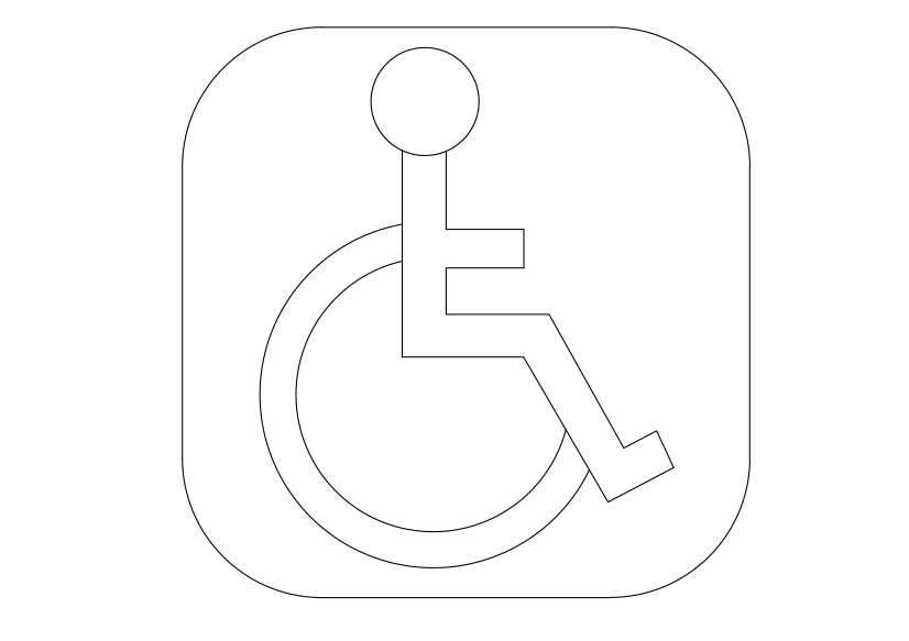 Free International Symbol for Access CAD Block Icon – DWG, DXF, PDF Format