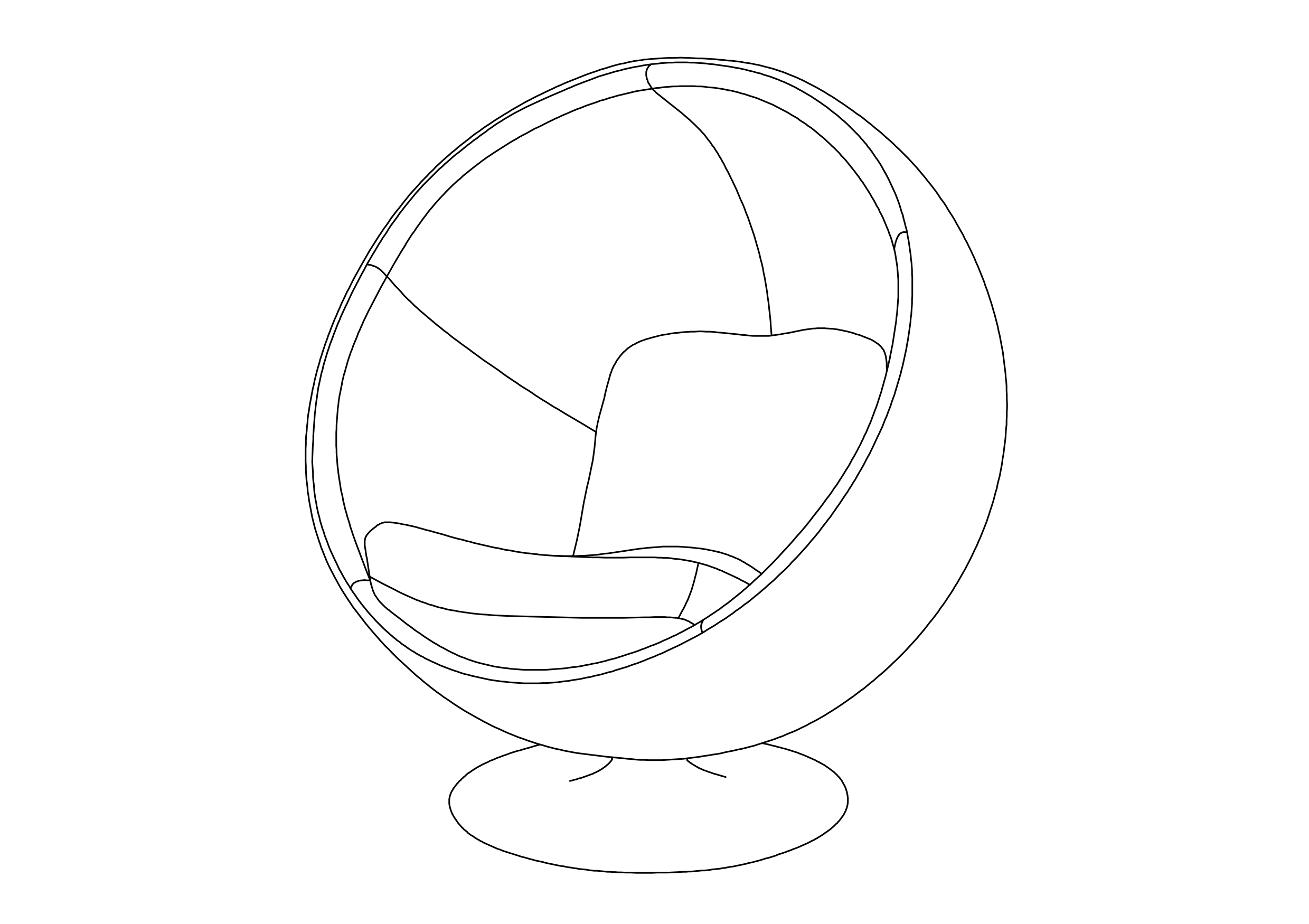 Free Ball Chair CAD Block – DWG, DXF, PDF Format