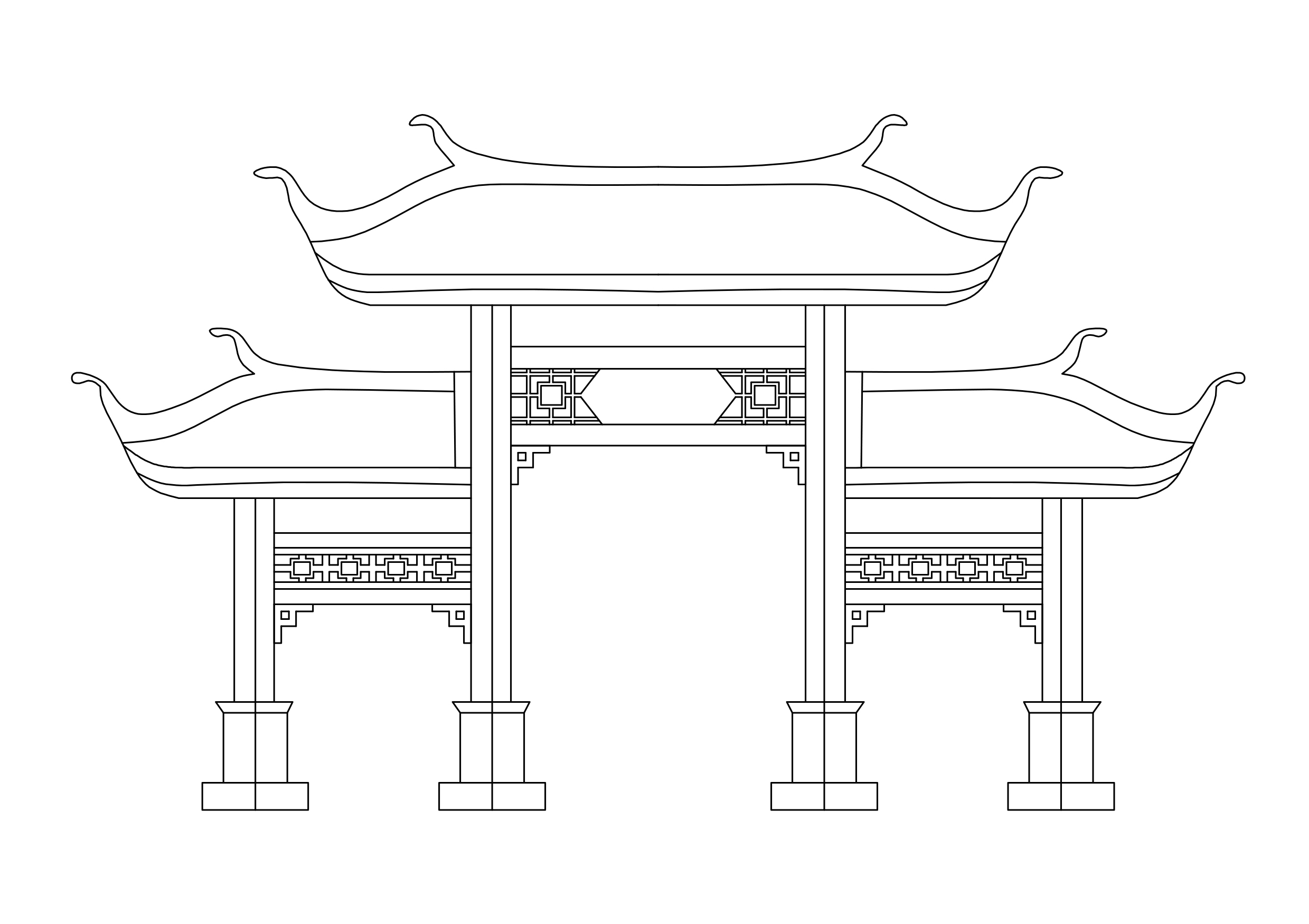 Free Chinese Arc Elevation CAD Block – DWG, DXF, PDF Format