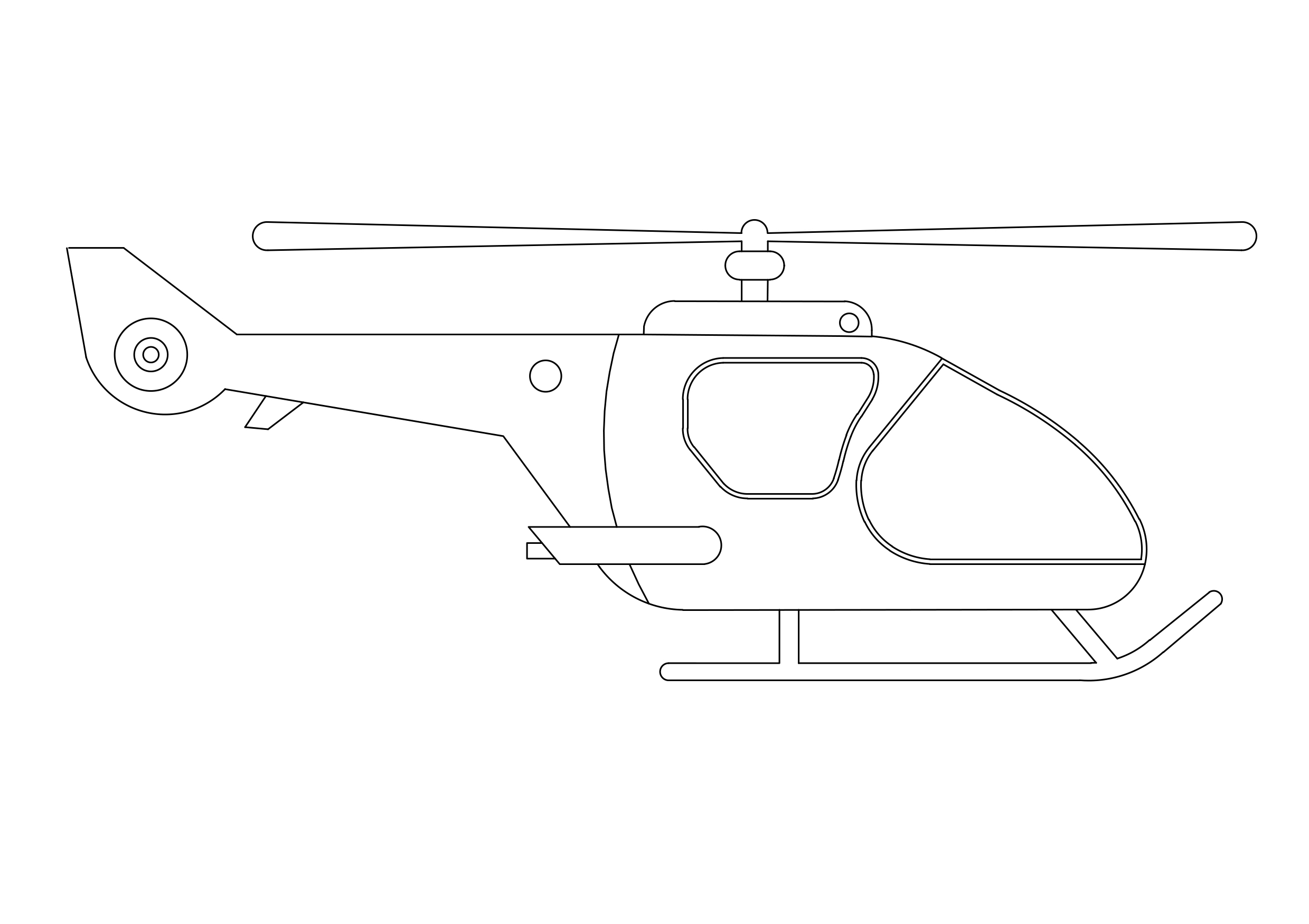 Free Helicopter Elevation CAD Block – DWG, DXF, PDF Format