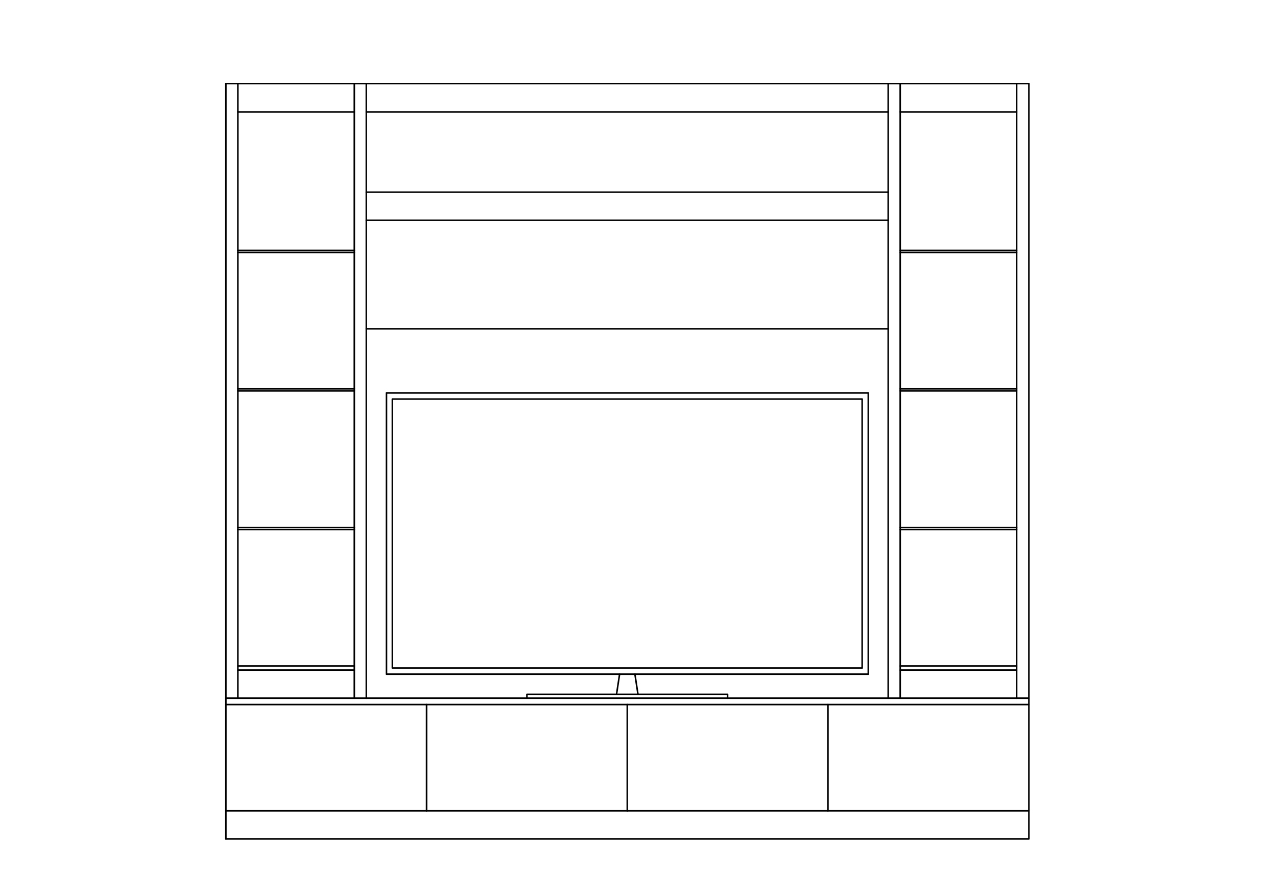 Free TV Unit CAD Block – DWG, DXF, PDF Format