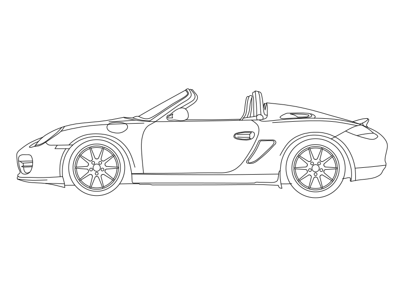 Free Porsche Elevation CAD Block – DWG, DXF, PDF Format