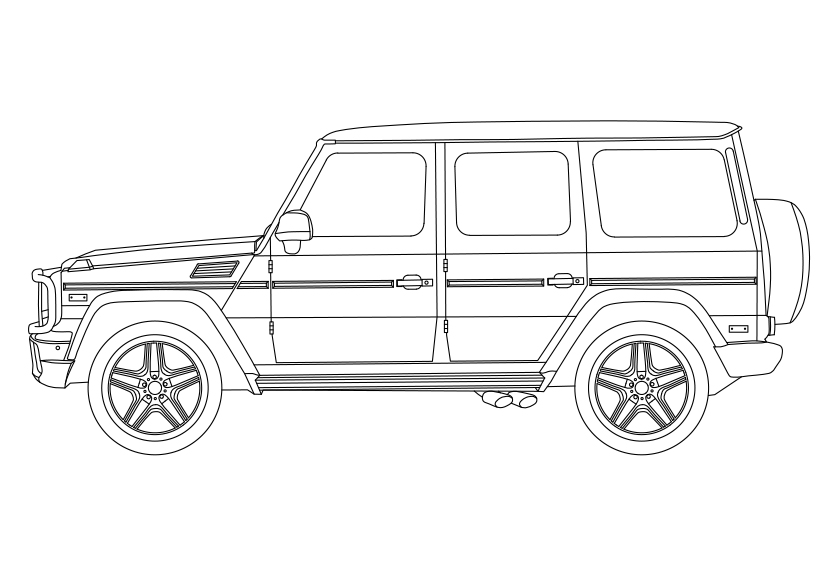 Free G-Class Elevation CAD Block – DWG, DXF, PDF Format