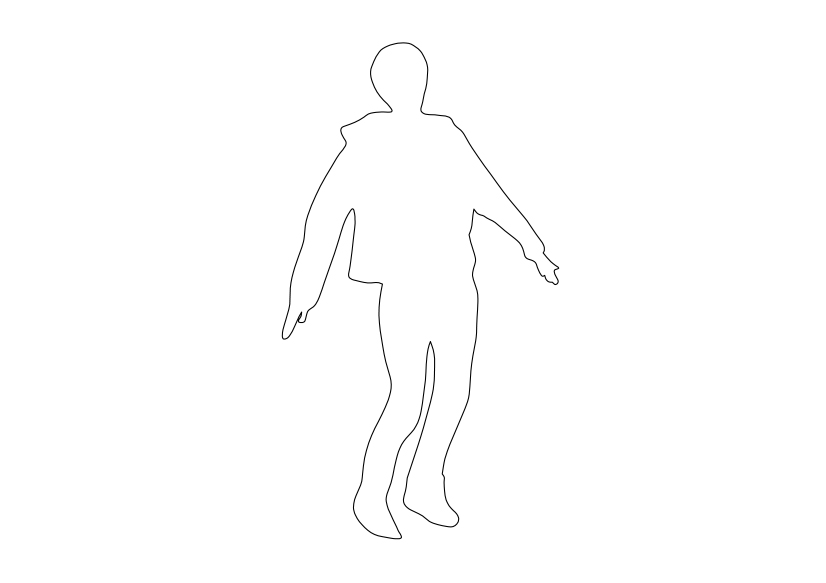 Free Person Dancing Elevation CAD Block – DWG, DXF, PDF Format