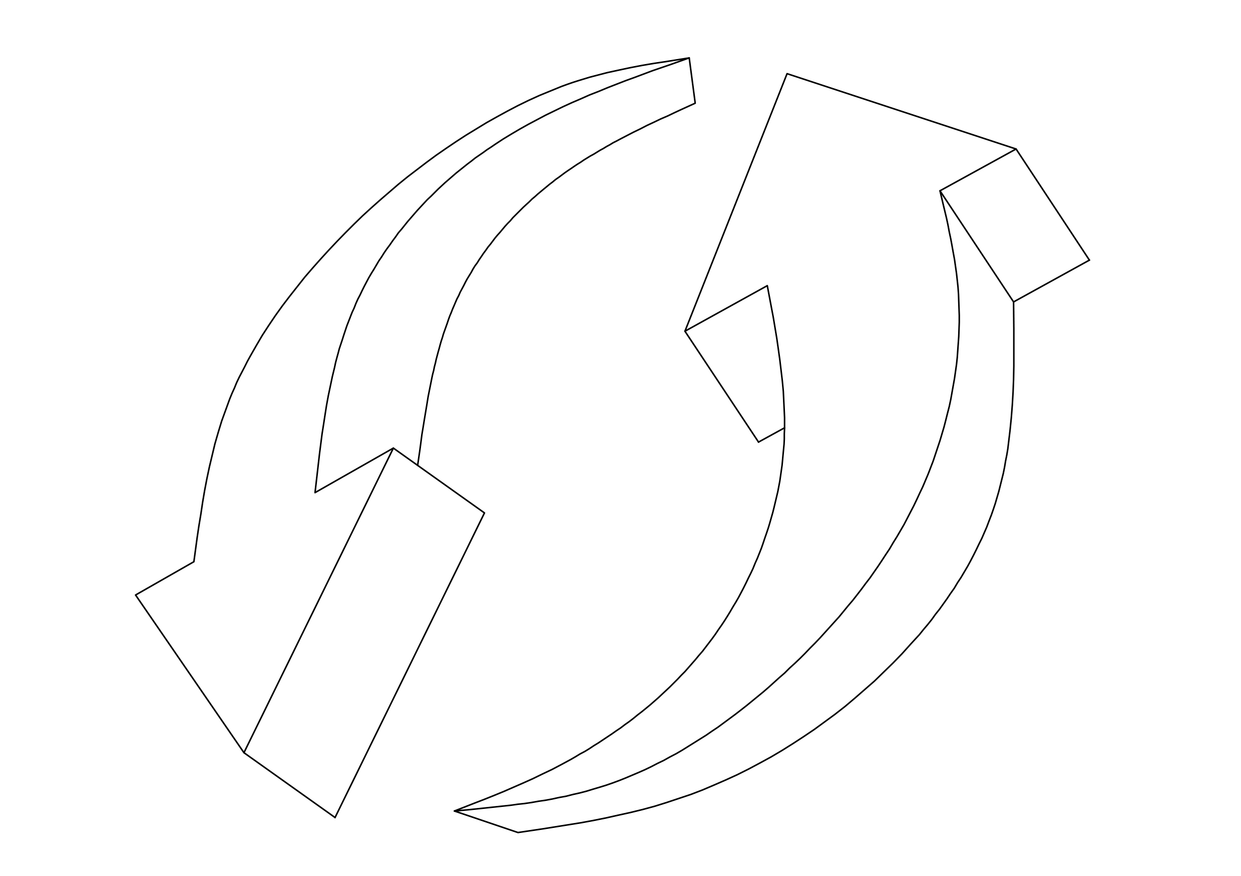 Free Recycle Arrows Symbol CAD Block Icon – DWG, DXF, PDF Format