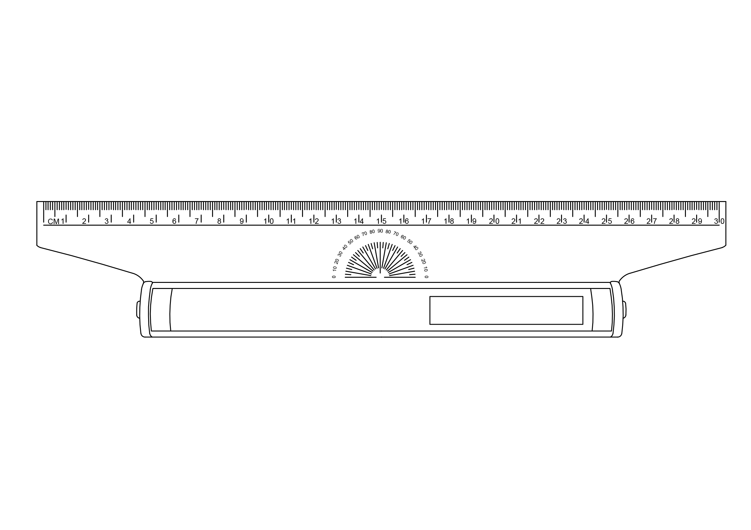 Free Rolling Ruller Top View CAD Block – DWG, DXF, PDF Format