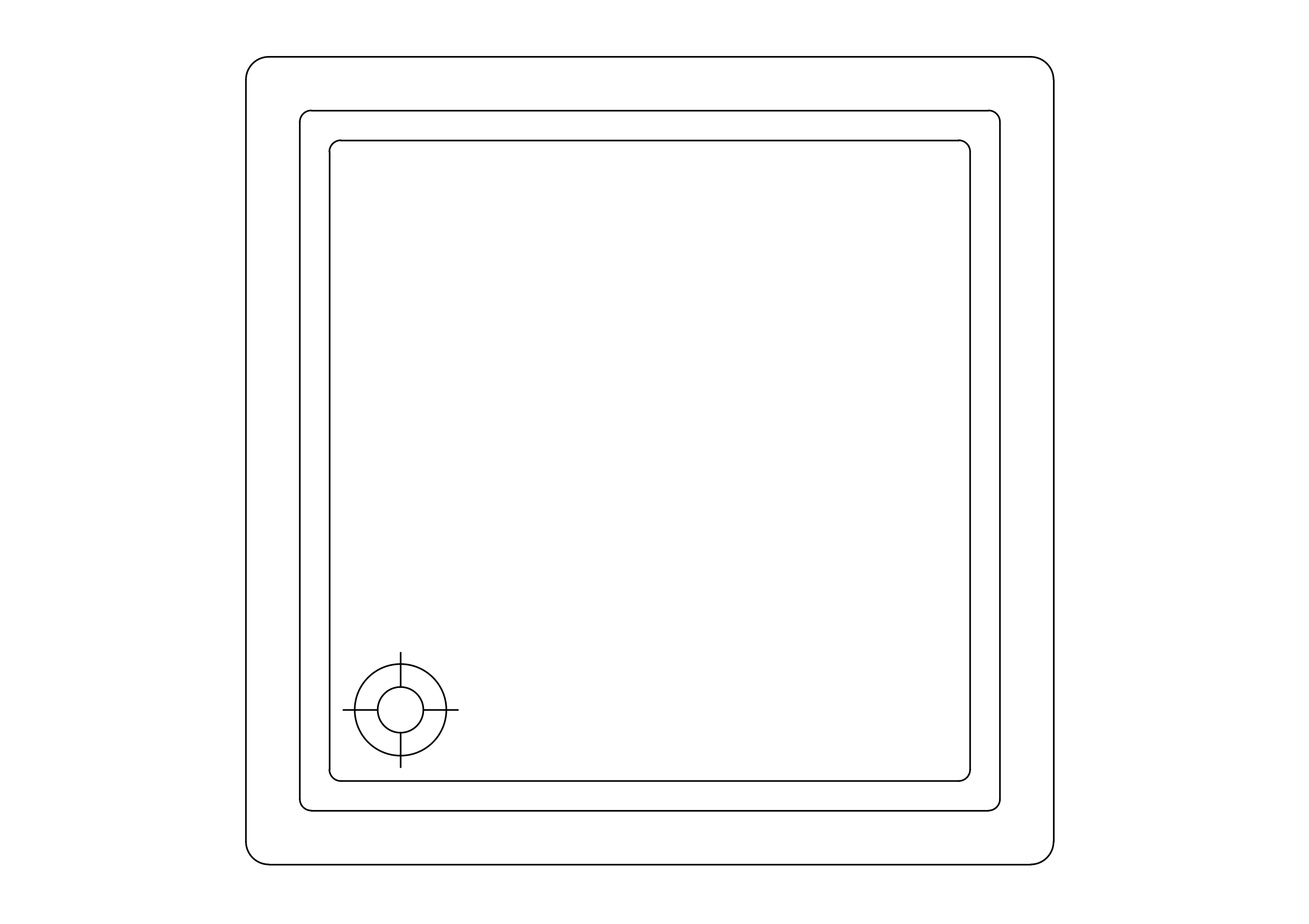 Free Shower Tray Top View CAD Block – DWG, DXF, PDF Format