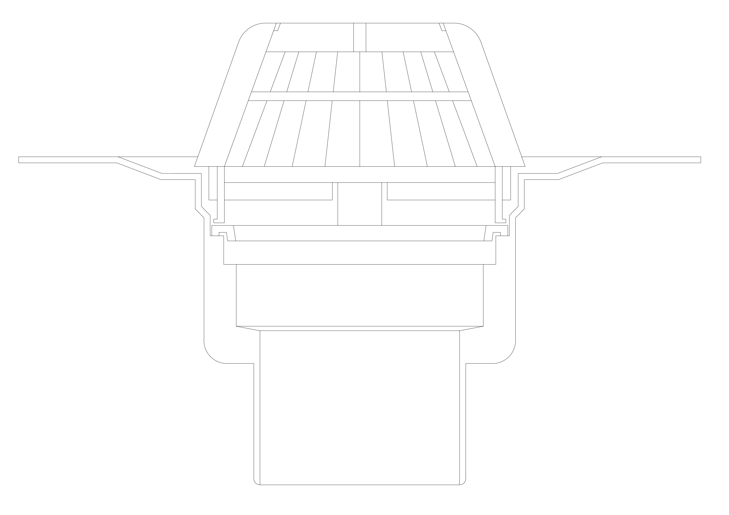 Free Roof Drain Elevation CAD Block – DWG, DXF, PDF Format