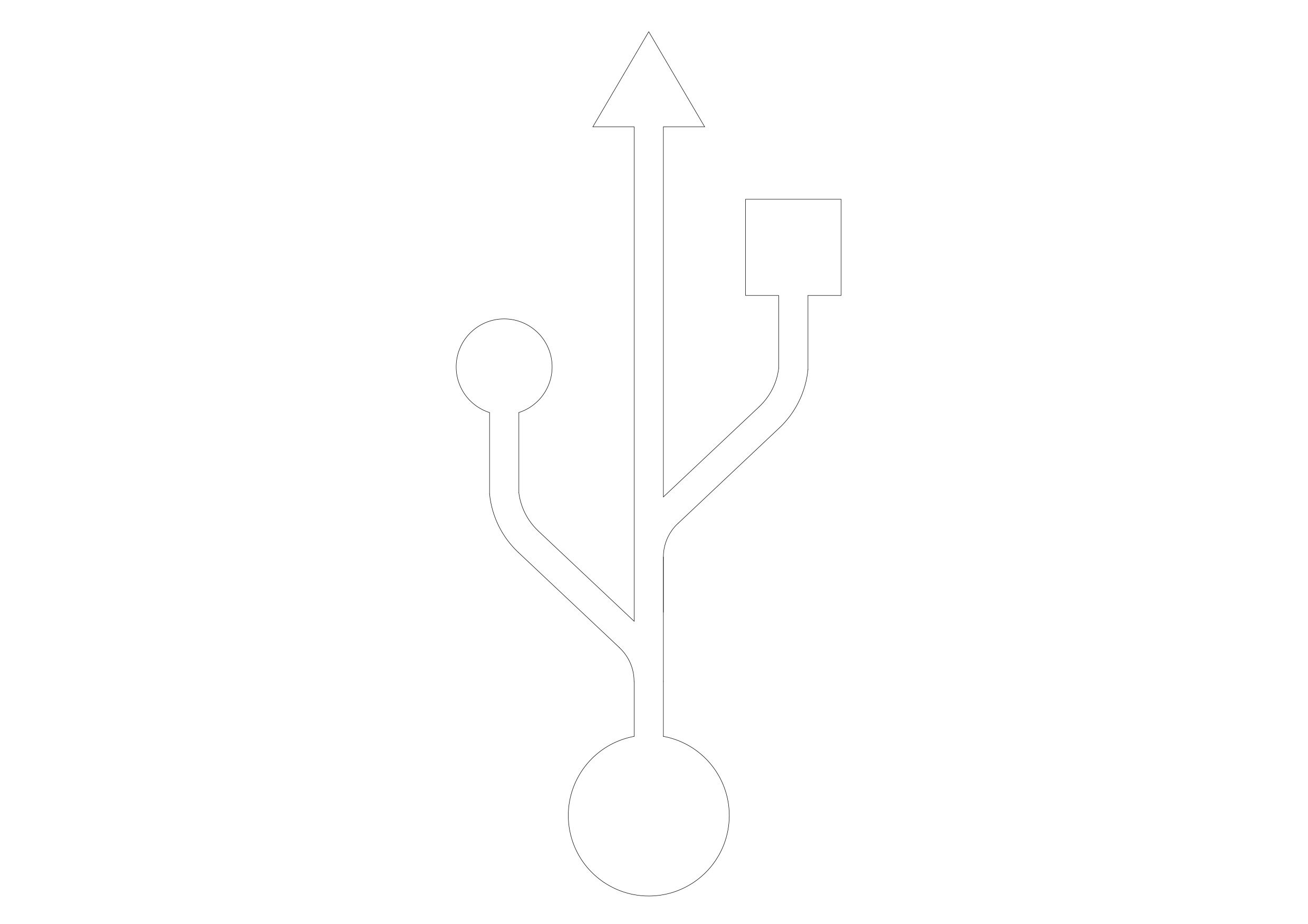 Free USB Symbol CAD Block Icon – DWG, DXF, PDF Format