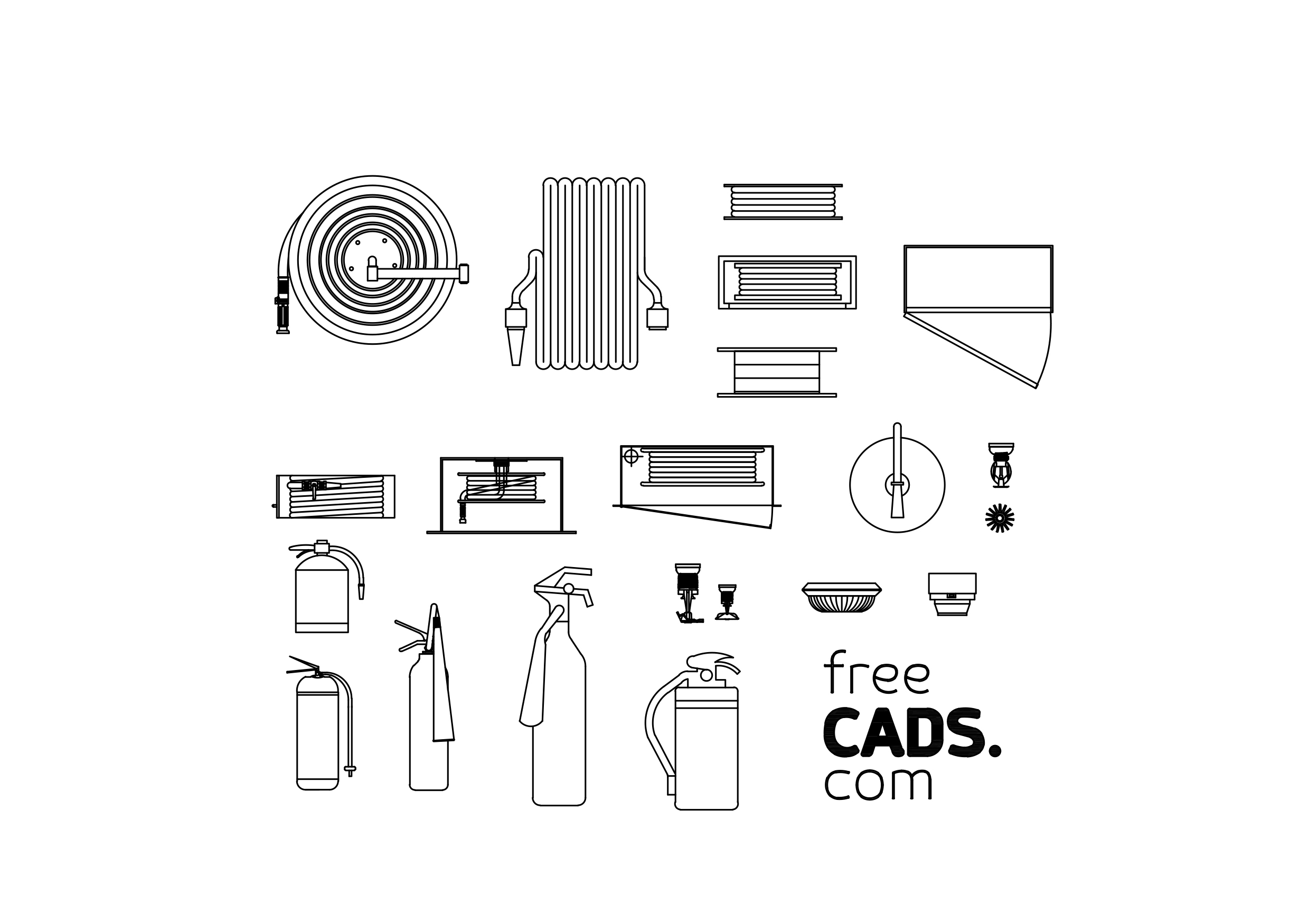 Free Fire Fighting Bundle CAD Blocks – DWG, DXF, PDF Format