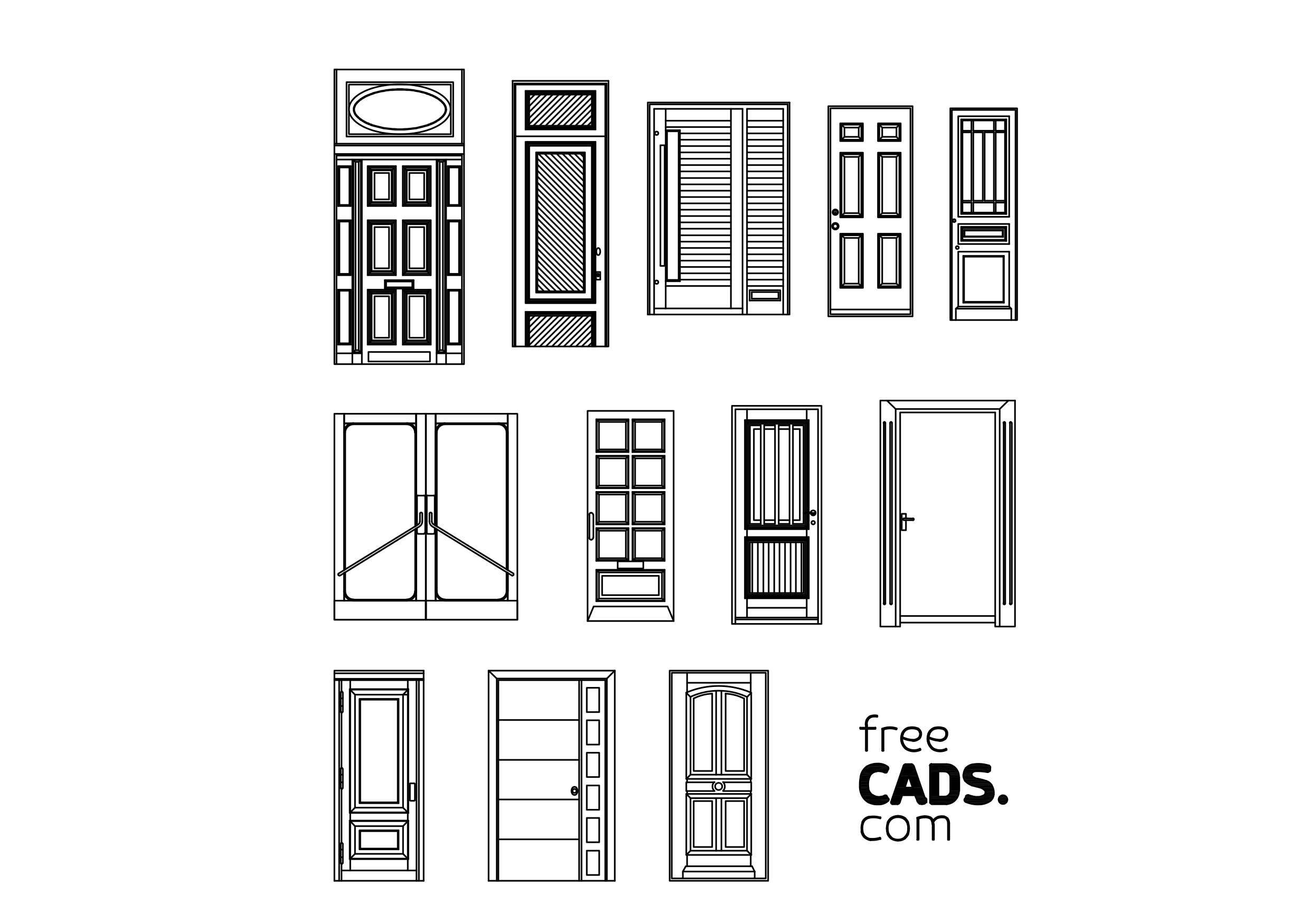 Free Doors Bundle CAD Blocks – DWG, DXF, PDF Format