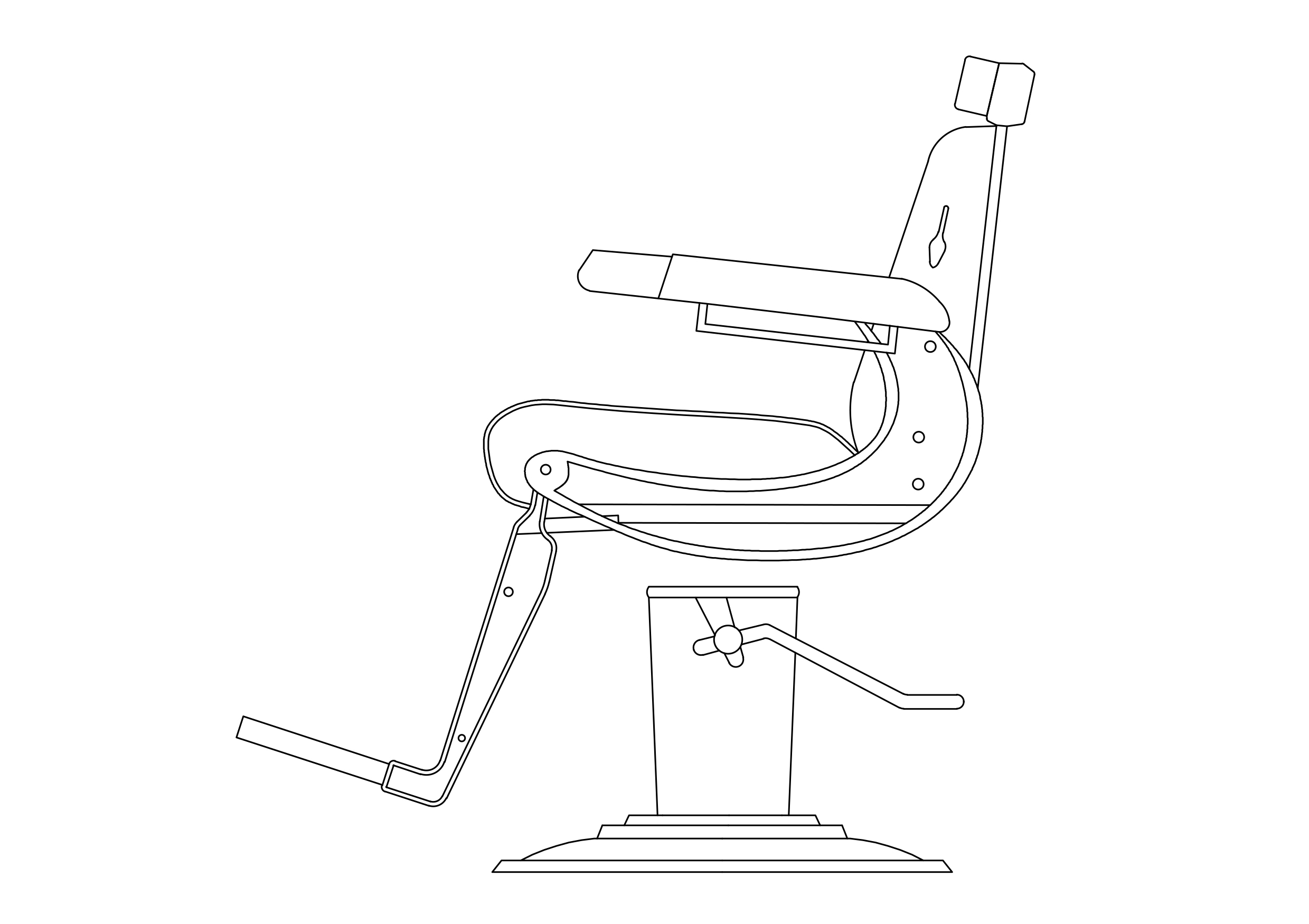 Free Barber Chair CAD Block – DWG, DXF, PDF Format