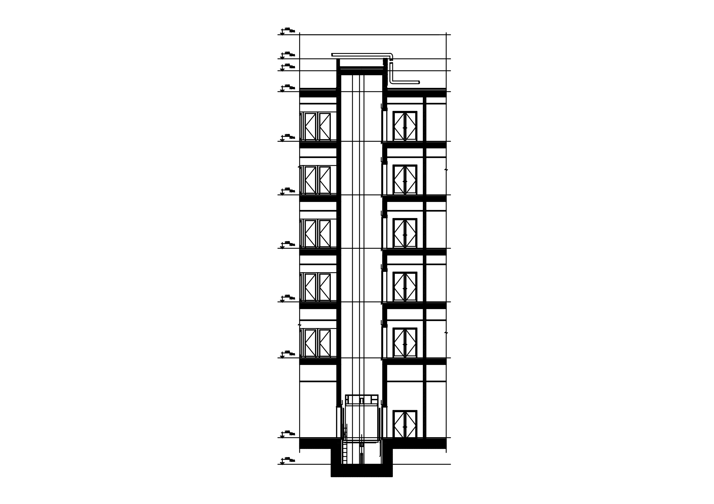 Free Elevator shaft section CAD Drawing – DWG, DXF, PDF Format