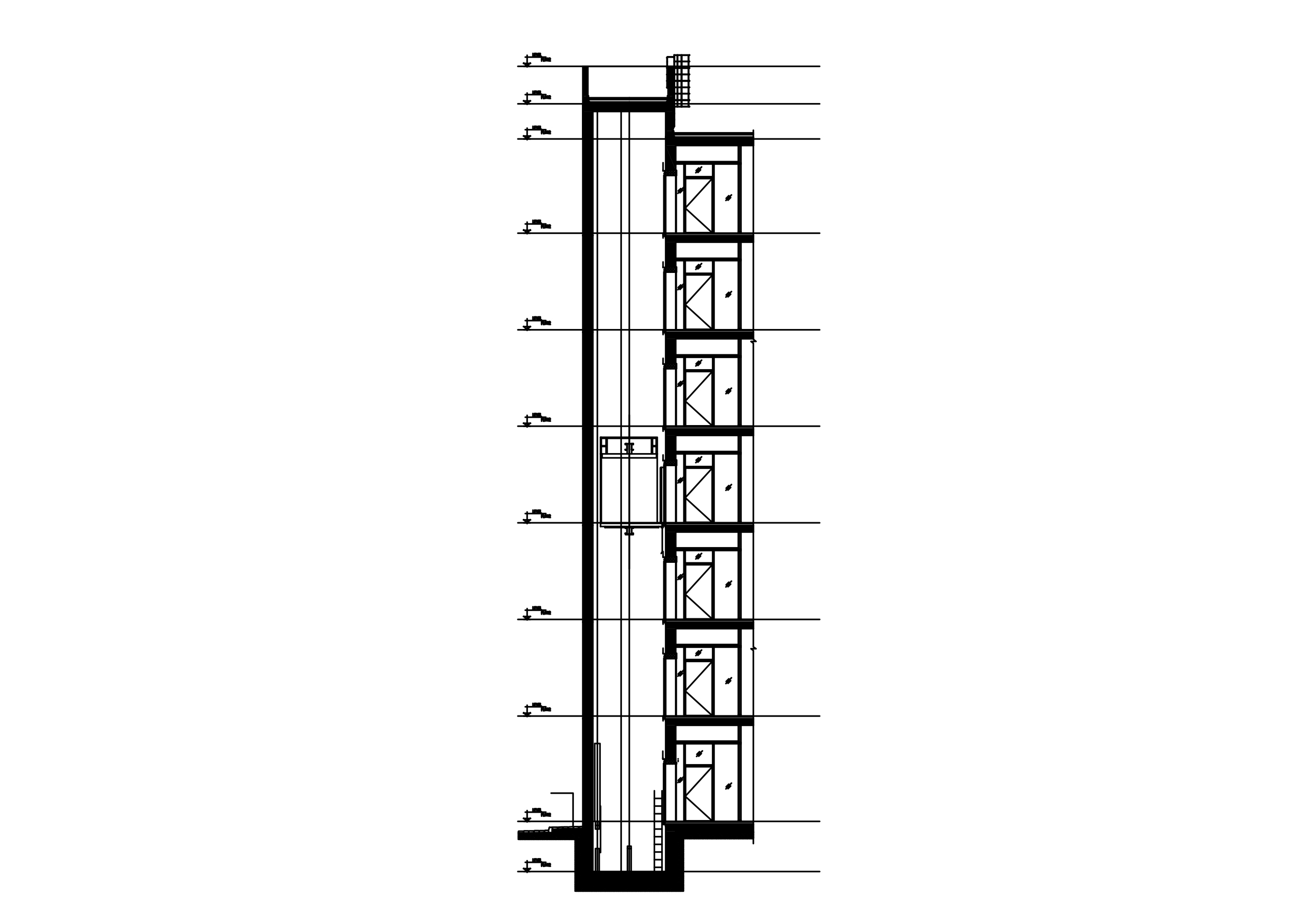 Free Elevator shaft section CAD Drawing – DWG, DXF, PDF Format
