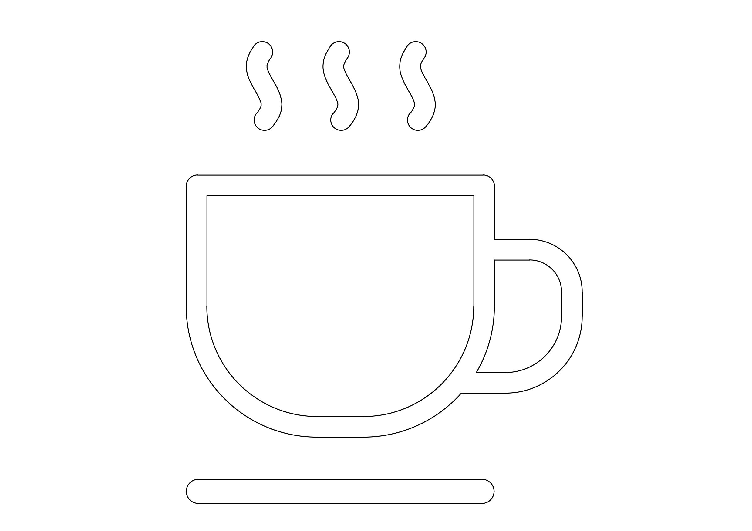 Free Coffee Symbol CAD Block Icon – DWG, DXF, PDF Format