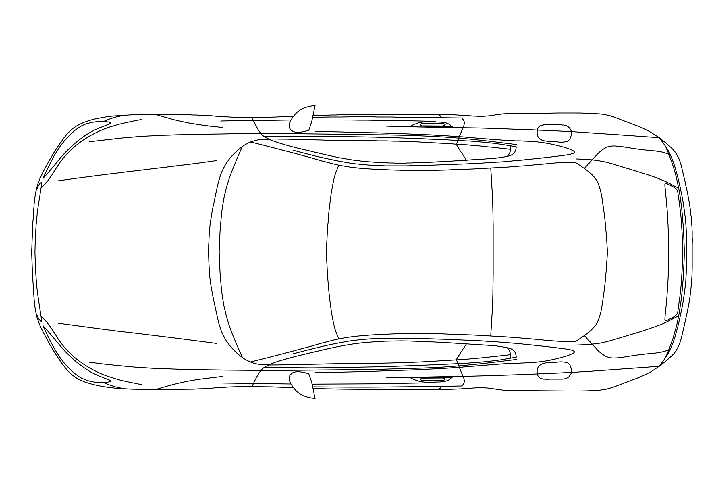Free Car Top View CAD Block – DWG, DXF, PDF Format