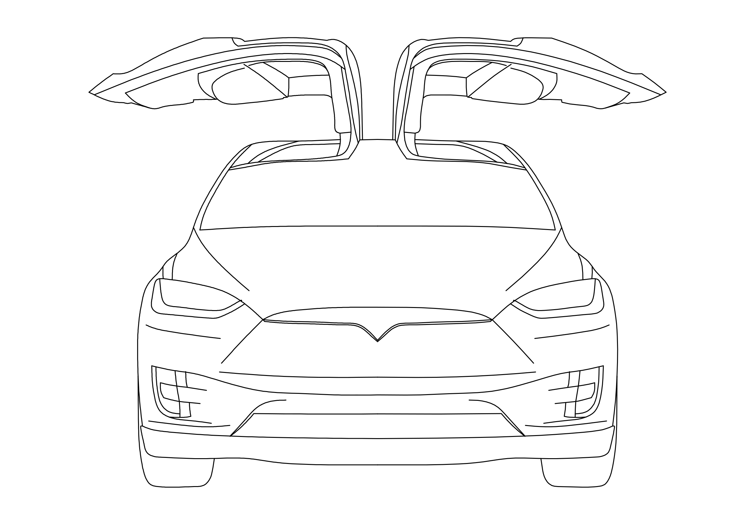 Free Tesla Elevation CAD Block – DWG, DXF, PDF Format