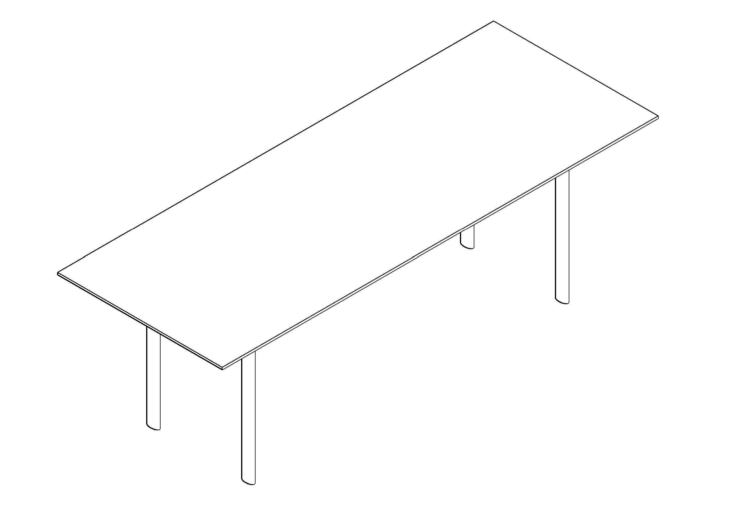 Free dining table 3D CAD Block – DWG, DXF, PDF Format