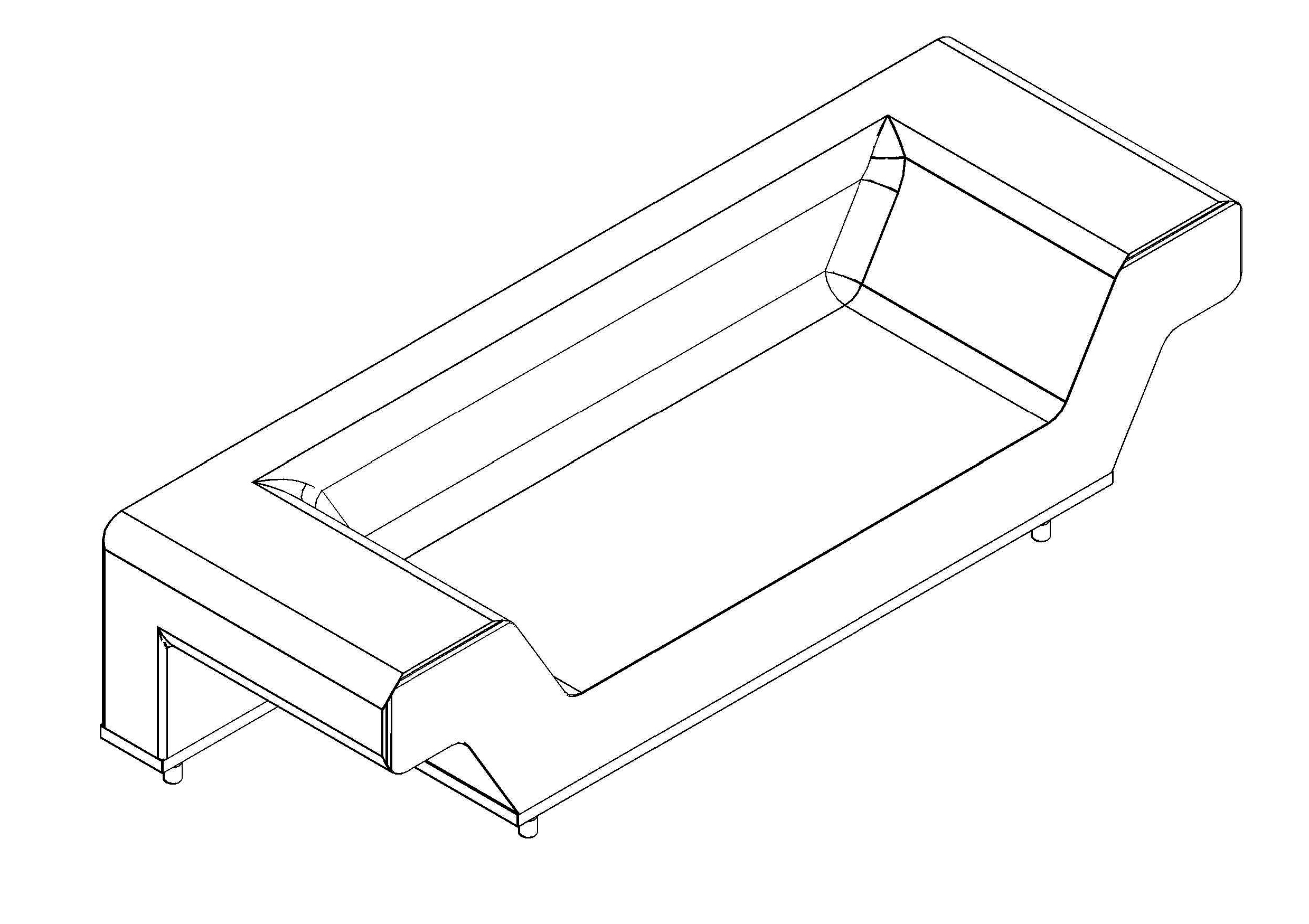 Free sofa 3D CAD Block – DWG, DXF, PDF Format