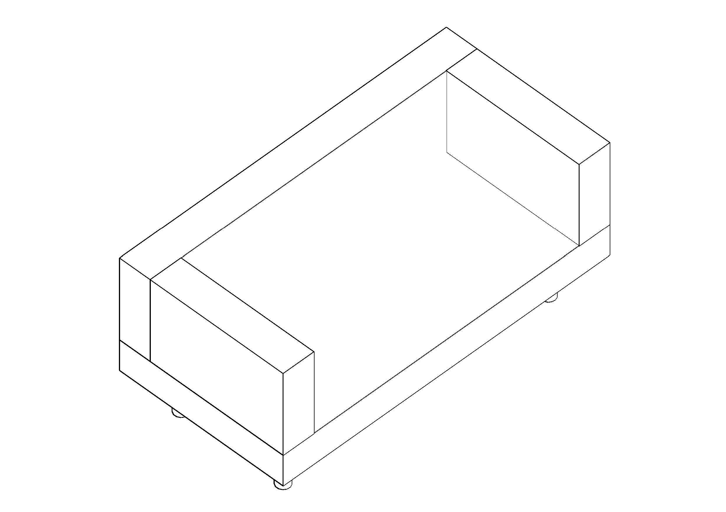 Free sofa 3D CAD Block – DWG, DXF, PDF Format