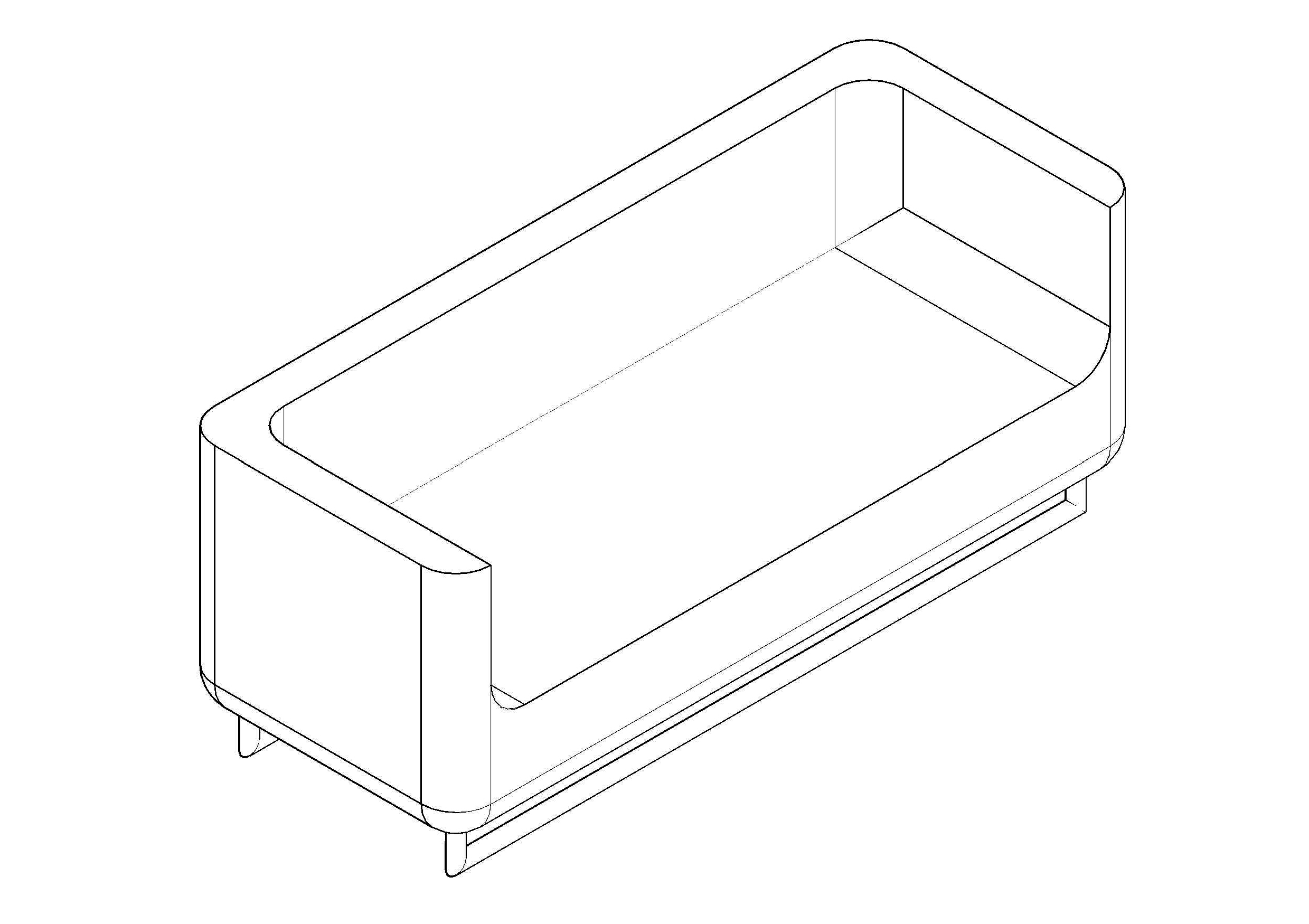 Free sofa 3D CAD Block – DWG, DXF, PDF Format