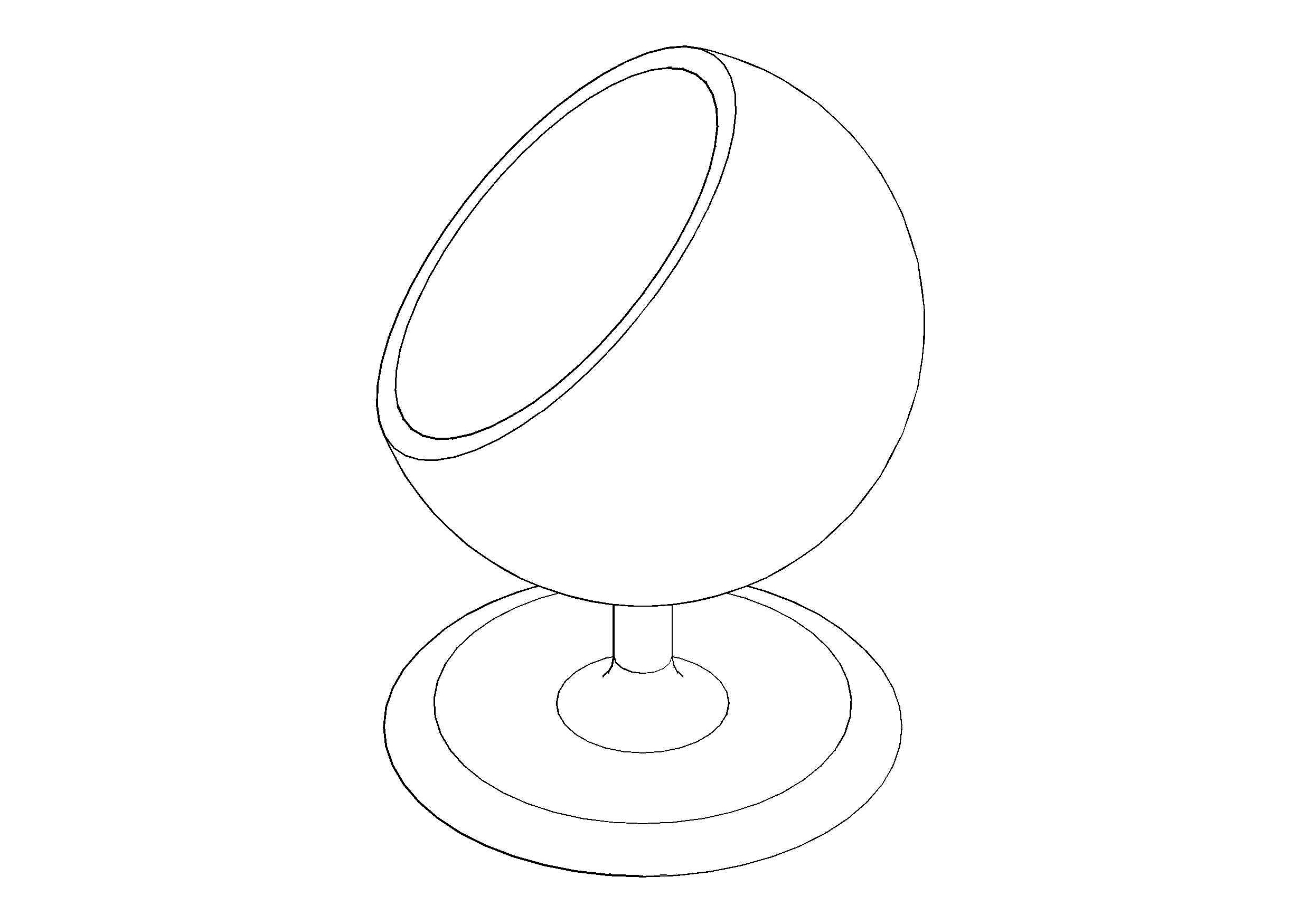 Free armchair 3D CAD Block – DWG, DXF, PDF Format