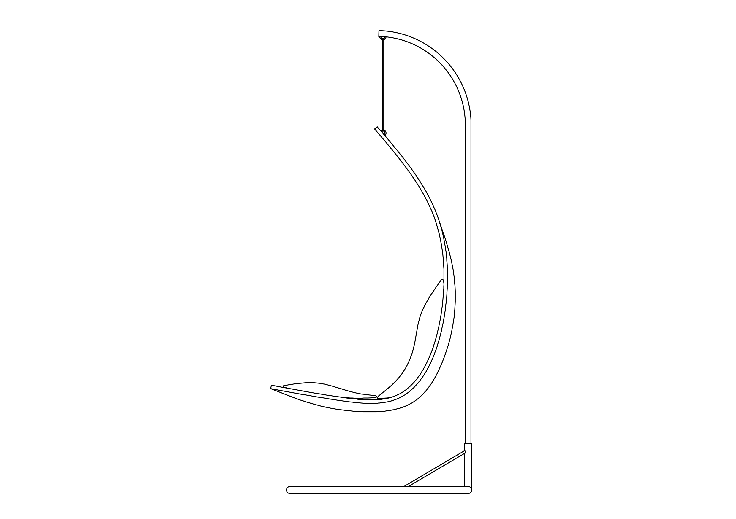 Free Hanging Chair eleavation CAD Block – DWG, DXF, PDF Format