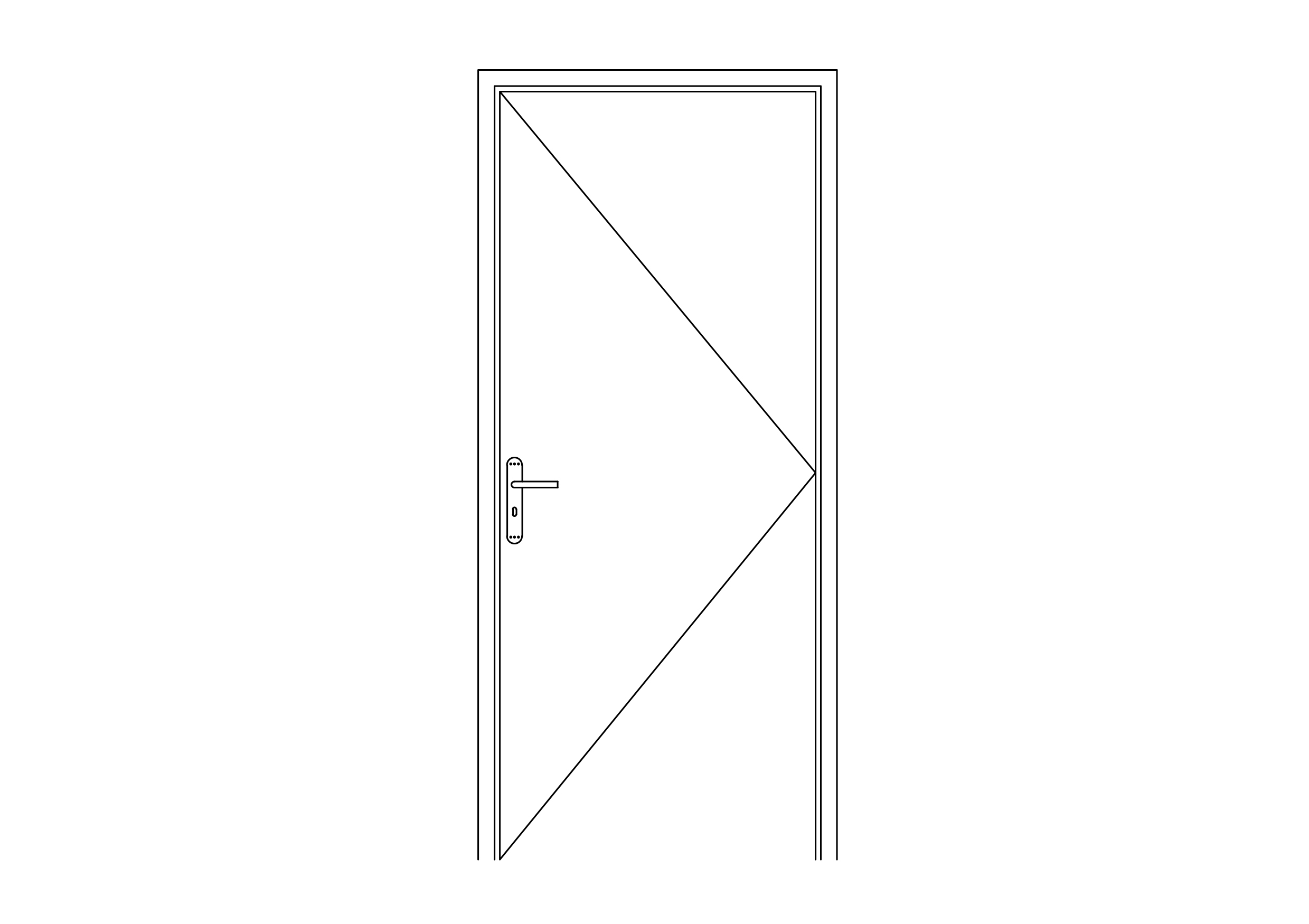 Free Single Door Elevation CAD Block – DWG, DXF, PDF Format