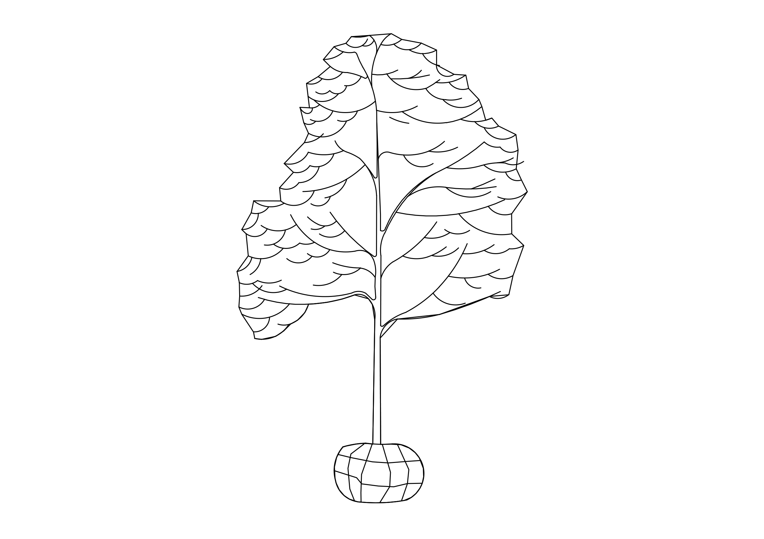 Free Tree Elevation CAD Block – DWG, DXF, PDF Format