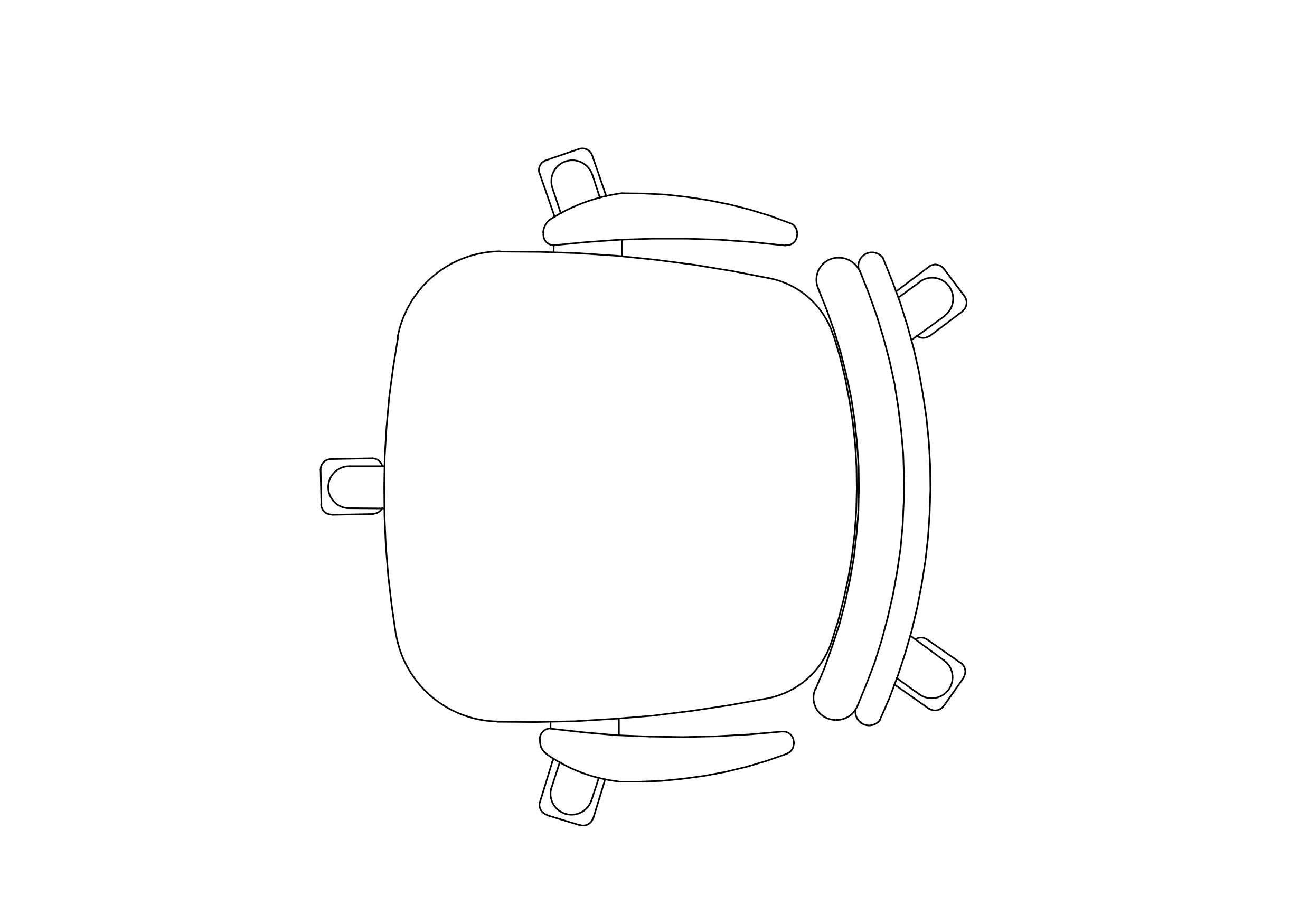 Free Office Chair top view CAD Block – DWG, DXF, PDF Format