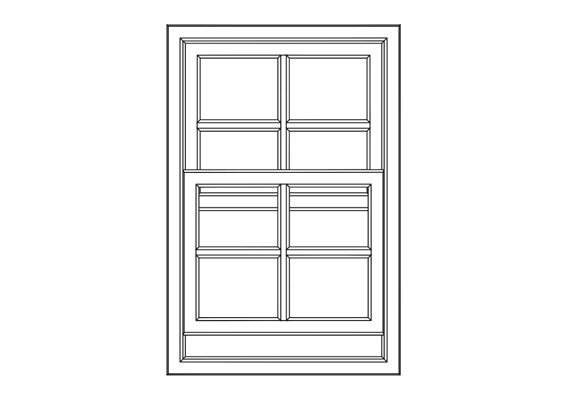 Free Sliding Window Elevation CAD Block – DWG, DXF, PDF Format