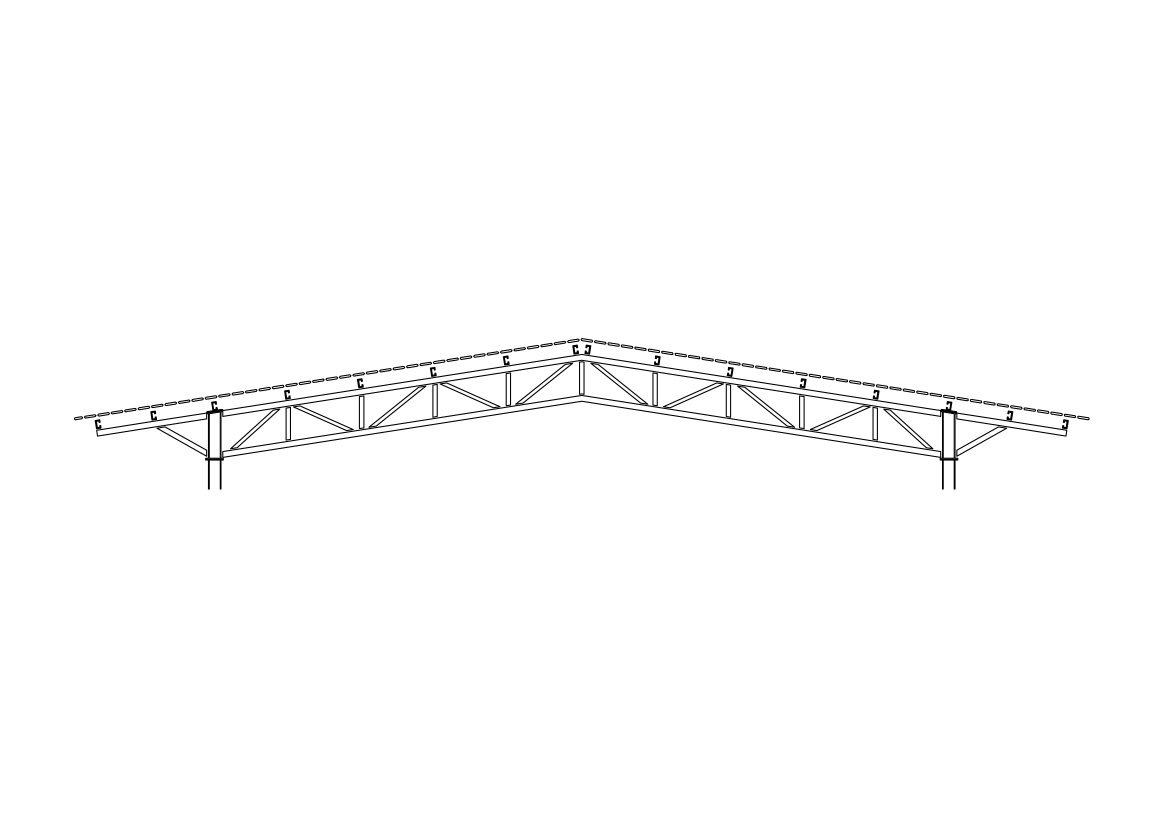 Free Truss Ceiling Section CAD Block – DWG, DXF, PDF Format