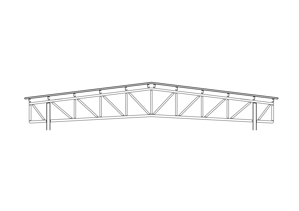Free Truss Ceiling Section CAD Block – DWG, DXF, PDF Format