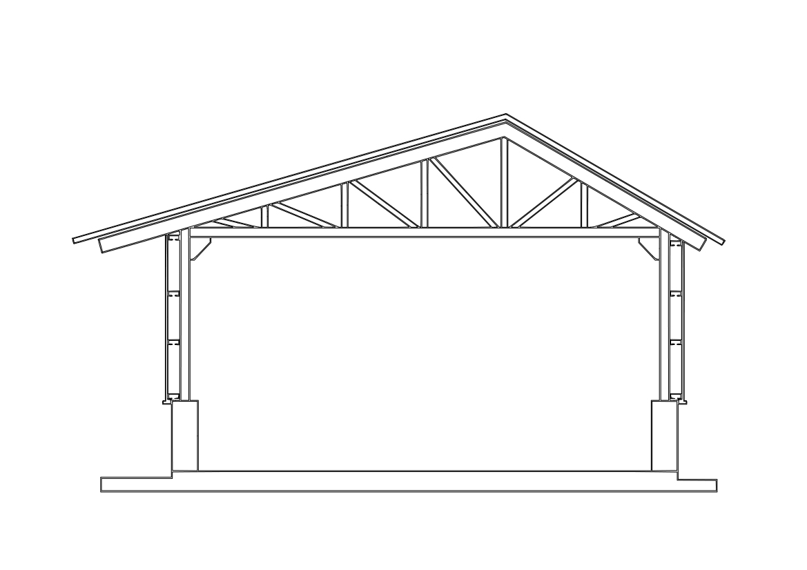 Free Truss Ceiling Section CAD Block – DWG, DXF, PDF Format