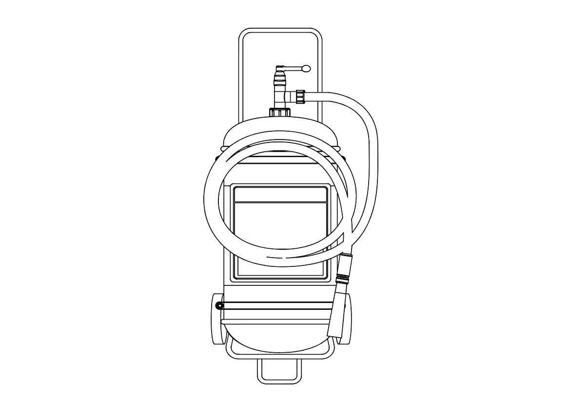 Free Fire Extinguisher Trolley Elevation CAD Block – DWG, DXF, PDF Format
