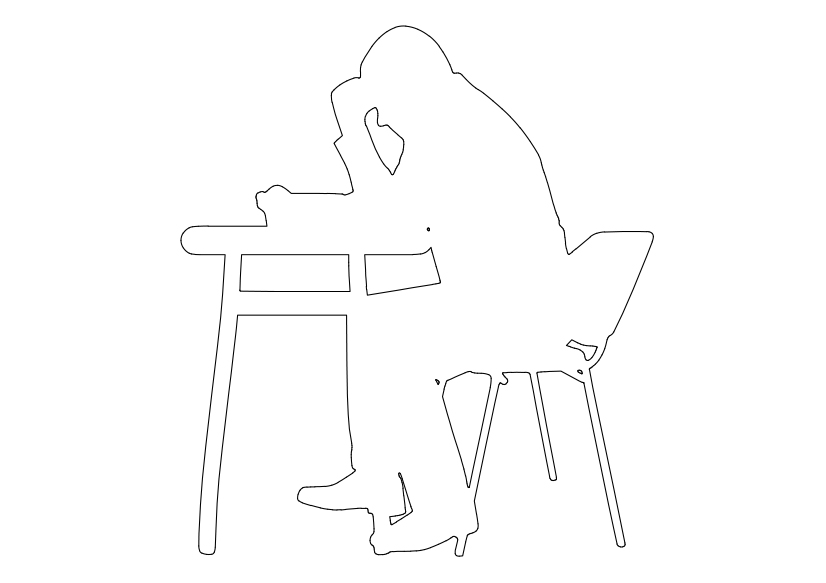 Free Person Sitting Elevation CAD Block – DWG, DXF, PDF Format