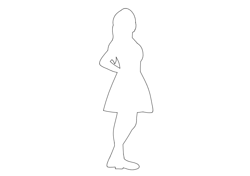 Free Person Standing Elevation CAD Block – DWG, DXF, PDF Format