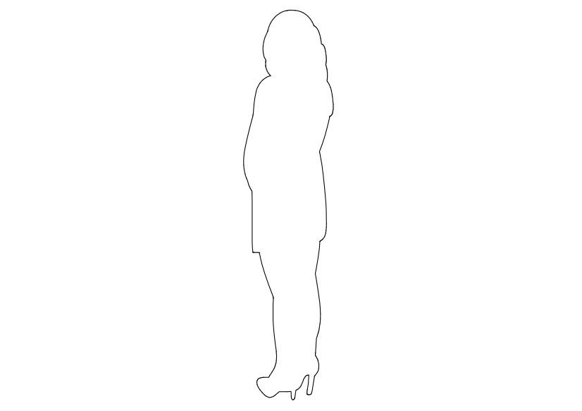 Free Person Standing Elevation CAD Block – DWG, DXF, PDF Format