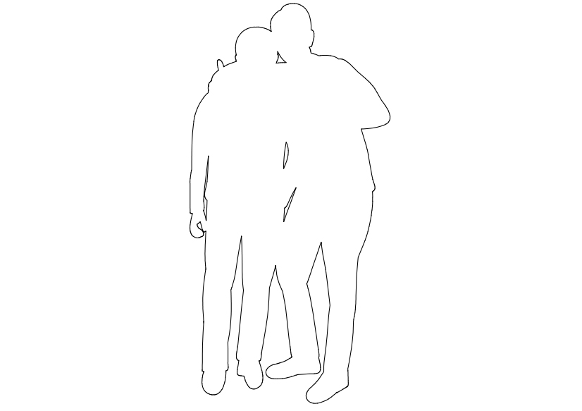 Free People Standing Elevation CAD Block – DWG, DXF, PDF Format