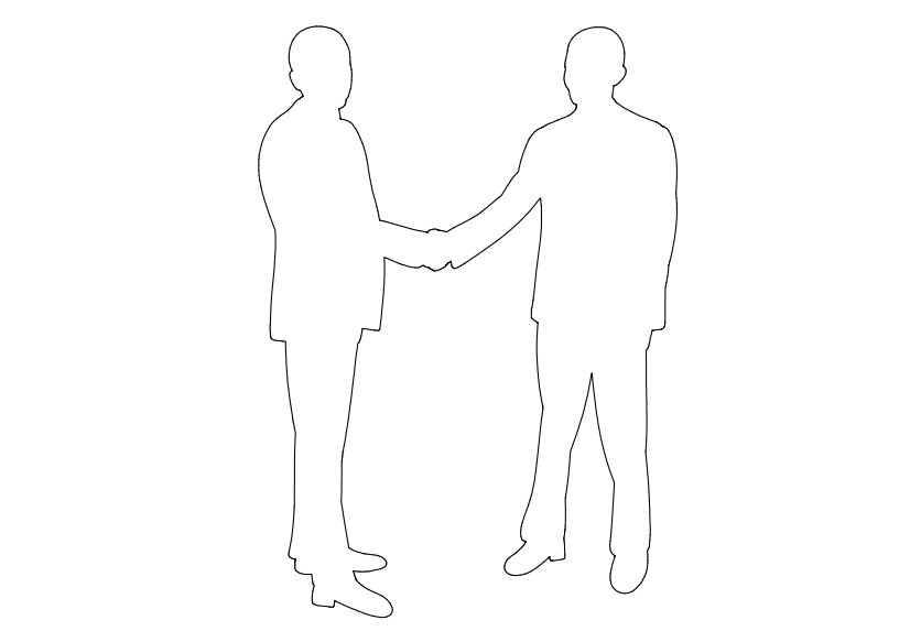 Free People Standing Elevation CAD Block – DWG, DXF, PDF Format