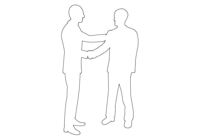 Free People Standing Elevation CAD Block – DWG, DXF, PDF Format