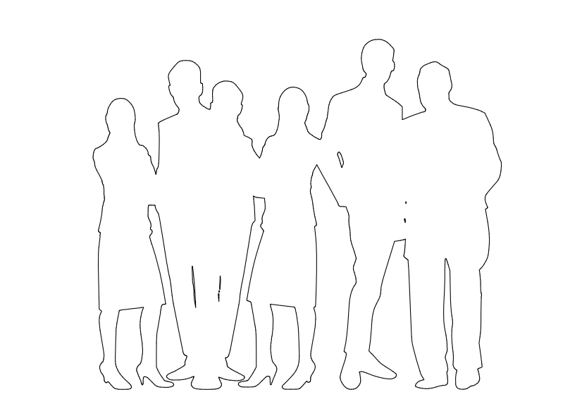 Free People Standing Elevation CAD Block – DWG, DXF, PDF Format