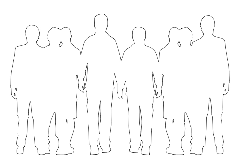 Free People Standing Elevation CAD Block – DWG, DXF, PDF Format