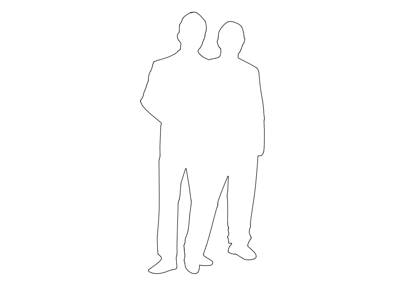 Free People Standing Elevation CAD Block – DWG, DXF, PDF Format