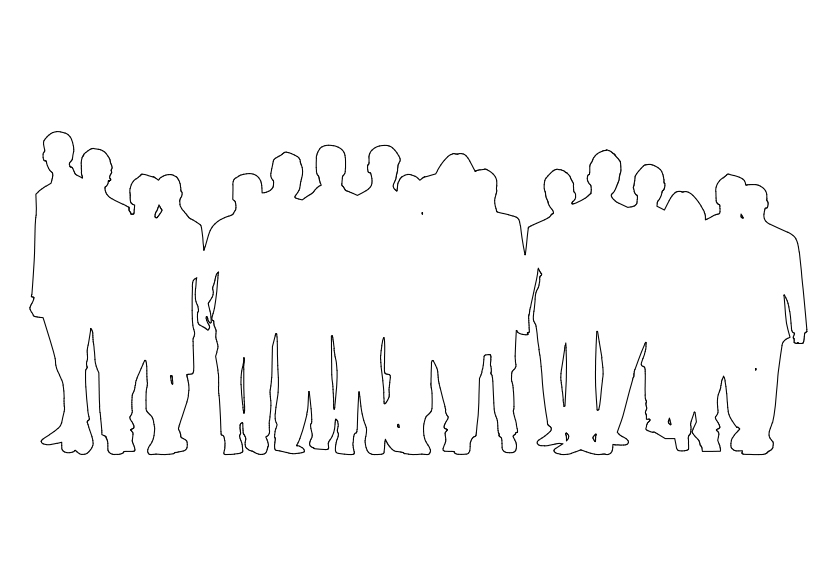Free People Standing Elevation CAD Block – DWG, DXF, PDF Format