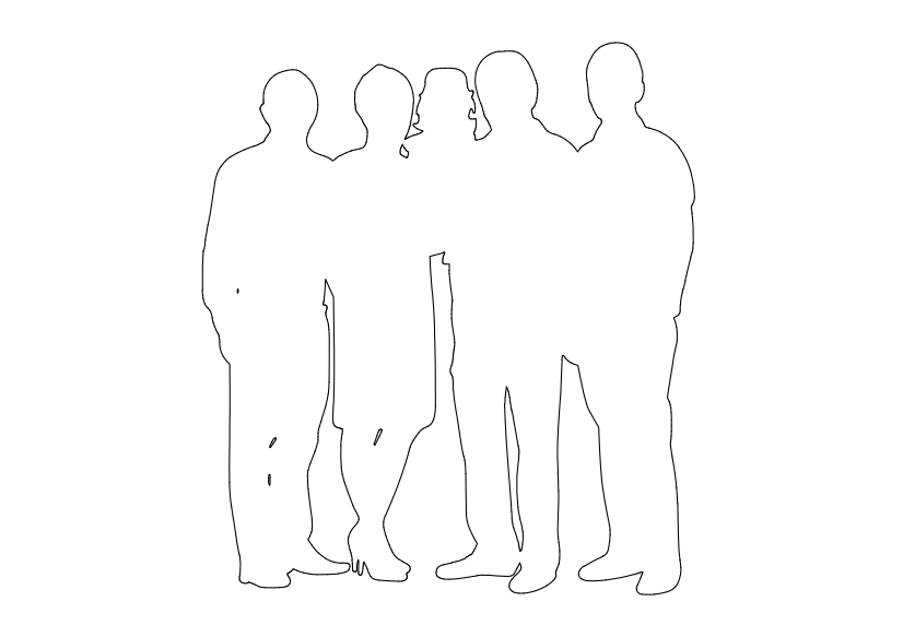 Free People Standing Elevation CAD Block – DWG, DXF, PDF Format