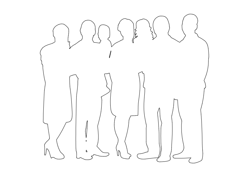 Free People Standing Elevation CAD Block – DWG, DXF, PDF Format