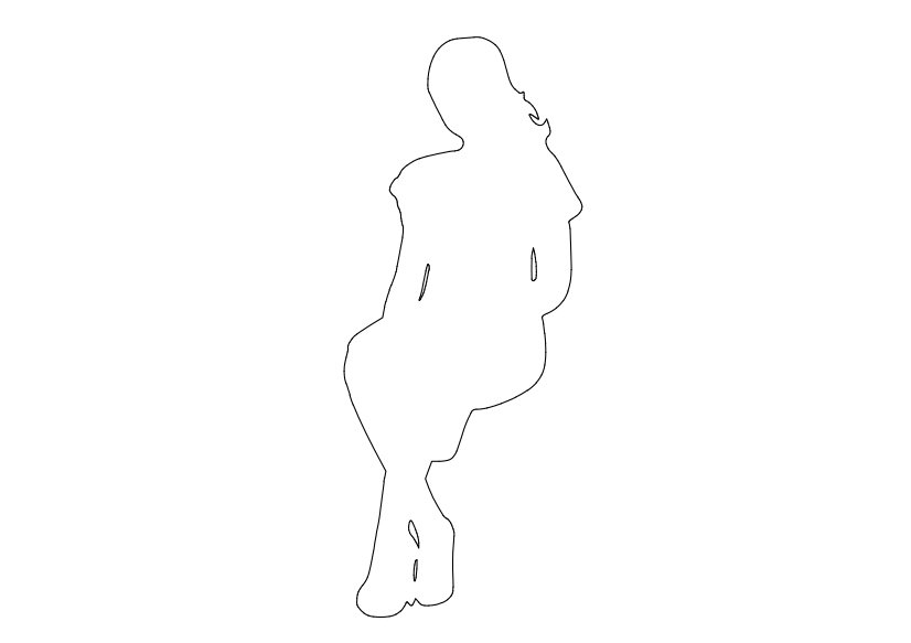 Free Person Sitting Elevation CAD Block – DWG, DXF, PDF Format