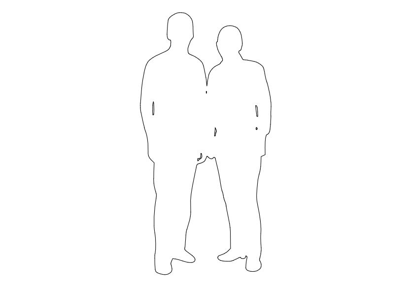 Free People Standing Elevation CAD Block – DWG, DXF, PDF Format