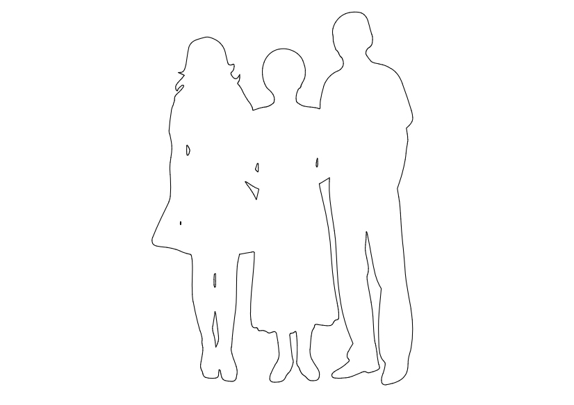 Free People Standing Elevation CAD Block – DWG, DXF, PDF Format